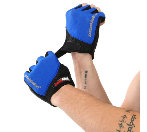 Рукавички велосипедні велоперчатки з відкритими пальцями MADBIKE S-XL кольори в асортименті