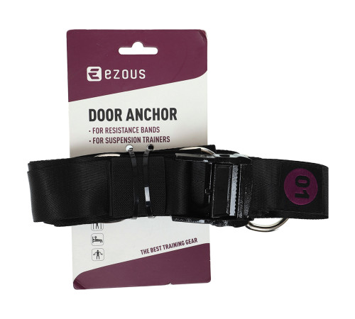 Дверне кріплення для еспандерів та підвісних тренажерів FASTEN TYPE DOOR ANCHOR EZOUS чорний-фіолетовий