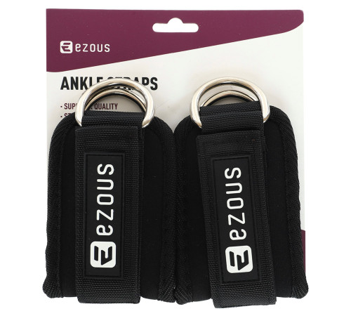 Лямки для ніг TRAINING ANKLE STRAPS EZOUS 2шт чорний