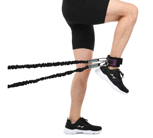 Лямка для ніг TRAINING LEG STRAPS EZOUS 1шт чорний-фіолетовий