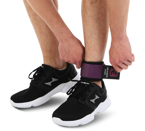 Лямка для ніг TRAINING ANKLE STRAPS 3.0 EZOUS 1шт чорний-фіолетовий