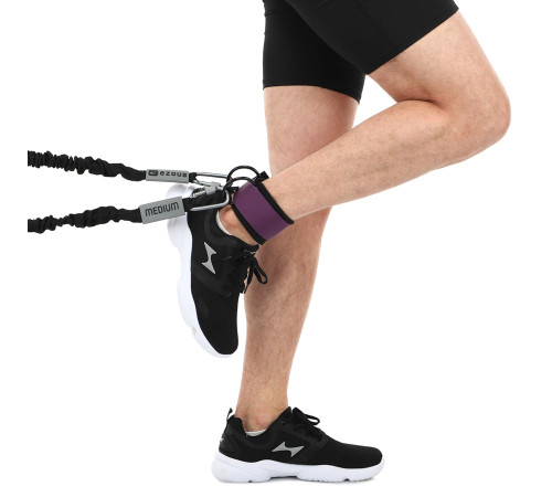 Лямка для ніг TRAINING ANKLE STRAPS 3.0 EZOUS 1шт чорний-фіолетовий