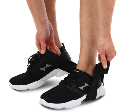 Манжет для тяги на руки и ноги с ремнем для пятки GLUTE KICK BACK PRO EZOUS 1шт черный