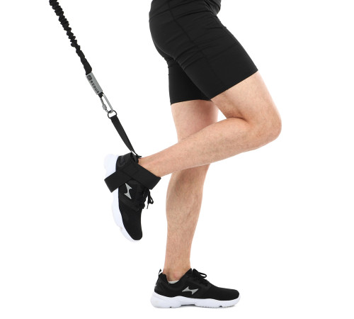 Манжет для тяги на руки и ноги с ремнем для пятки GLUTE KICK BACK PRO EZOUS 1шт черный