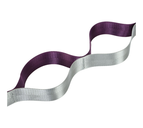 Стрічка стропа з петлями для розтяжки STRETCHING STRAP EZOUS 10 петель сірий-фіолетовий