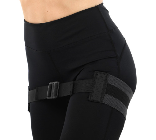 Резинка тканинна для вправ стрічка опору регульована ADJUSTABLE HIP BAND EZOUS EZOUS чорний
