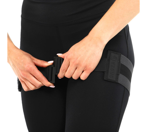 Резинка тканинна для вправ стрічка опору регульована ADJUSTABLE HIP BAND EZOUS EZOUS чорний