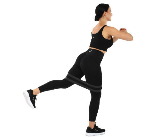 Резинка тканинна для вправ стрічка опору регульована ADJUSTABLE HIP BAND EZOUS EZOUS чорний