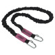 Эспандер трубчатый с карабином в защитном рукаве RESISTANCE TUBE WITH COVER EZOUS нагрузка низкая черный