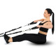 Эспандер трубчатый с карабином в защитном рукаве RESISTANCE TUBE WITH COVER EZOUS нагрузка высокая черный
