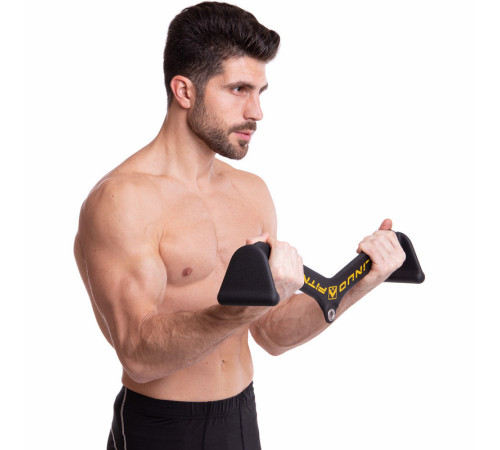 Рукоятка для тяги со средним хватом Mide Grip нескользящее покрытие LINUO FITNESS 54см черный