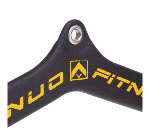 Рукоятка для тяги із середнім хватом Mide Grip нековзне покриття LINUO FITNESS 61см чорний