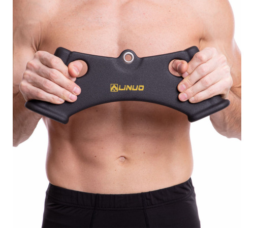 Рукоятка для тяги c узким хватом Triceps Grip нескользящее покрытие LINUO FITNESS черный