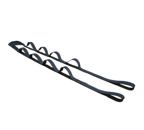 Лента стропа с петлями для растяжки Stretch Strap Jianpeile 12 петель черный-синий