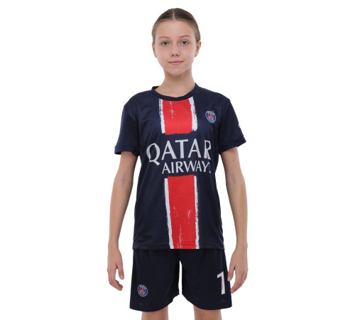 Форма футбольная детская с символикой футбольного клуба PSG MBAPPE 10 домашняя 2024 SP-Sport 105-160см синий-красный