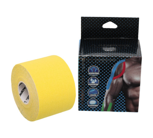 Кінезіо тейп для обличчя та тіла Kinesio tape AOPI розмір 5смх5м кольори в асортименті