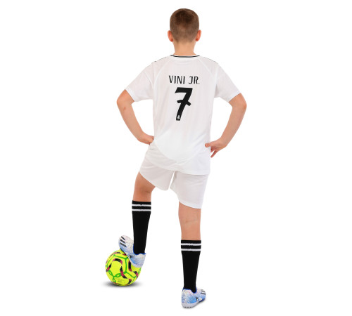 Форма футбольная детская с символикой футбольного клуба REAL MADRID VINI JR 7 домашняя 2025 SP-Sport 20-30 белый