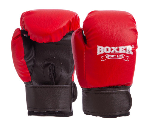 Рукавиці боксерські дитячі на липучці штучна шкіра BOXER 4 унции кольори в асортименті