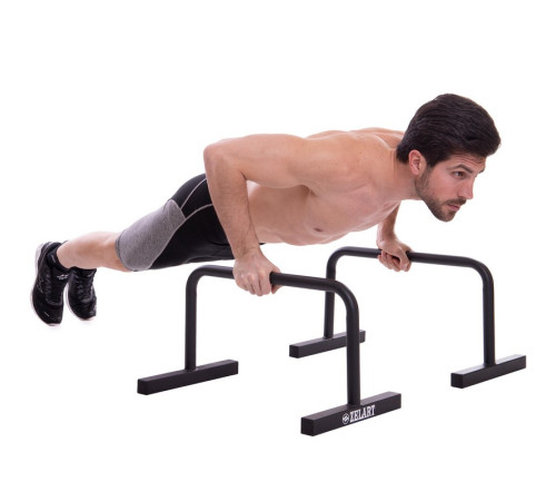 Бруси мобільні паралети упори для віджимань Zelart PUSH-UP BAR 2шт 60х35х32см чорний
