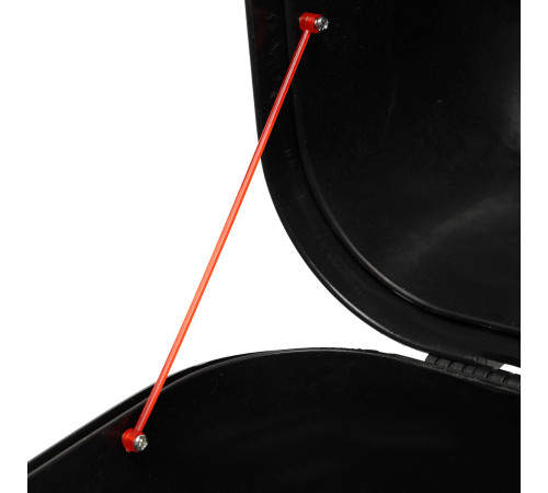 Кофр центральний задній для мотоцикла пластиковий Top Case JUHAO 1шт 39x36x28см чорний-червоний