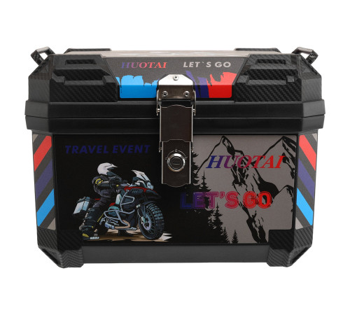 Кофр центральний задній для мотоцикла пластиковий Adventure JUHAO 1шт 42x34x30см чорний