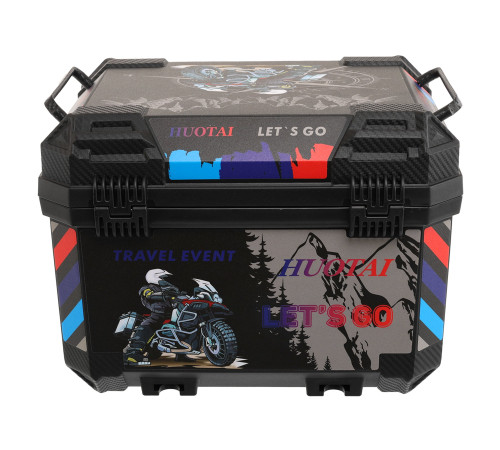 Кофр центральний задній для мотоцикла пластиковий Adventure JUHAO 1шт 42x34x30см чорний