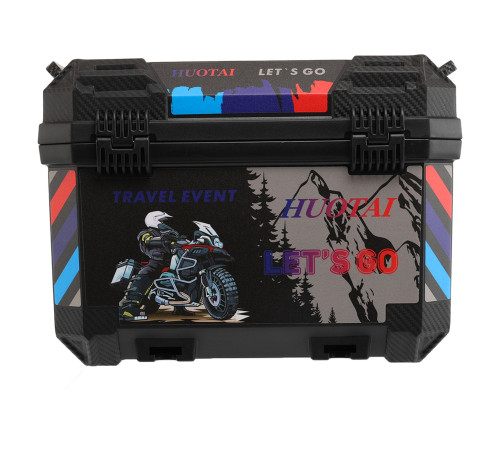 Кофр центральний задній для мотоцикла пластиковий Adventure JUHAO 1шт 42x34x30см чорний