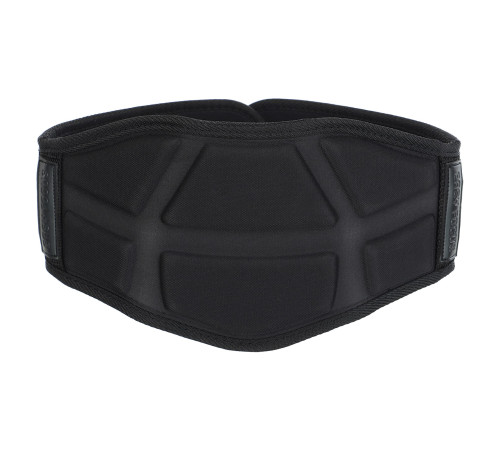 Пояс атлетичний для обтяження текстильний з ланцюгом та карабіном EZOUS DIP BELT ARMOR спинка-17см чорний