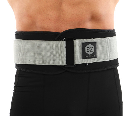 Пояс атлетичний текстильний EZOUS LIFTING BELT ARMOR спинка-17см розмір S-L чорний-сірий