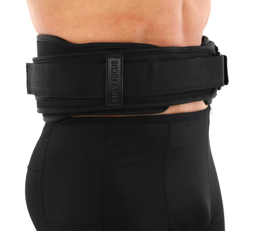 Пояс атлетичний текстильний EZOUS TRAINING BELT спинка-14см розмір S-L чорний