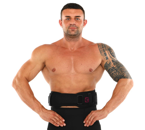 Пояс атлетичний текстильний EZOUS TRAINING BELT спинка-14см розмір S-L чорний
