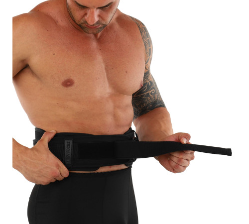 Пояс атлетичний текстильний EZOUS TRAINING BELT спинка-14см розмір S-L чорний