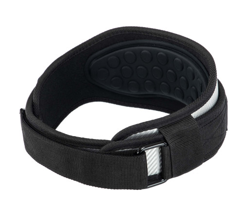 Пояс атлетичний текстильний EZOUS CARBON FIBER BELT WITH WAIST PAD спинка-16см розмір S-L чорний