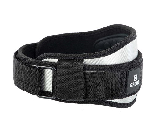 Пояс атлетичний текстильний EZOUS CARBON FIBER BELT WITH WAIST PAD спинка-16см розмір S-L чорний