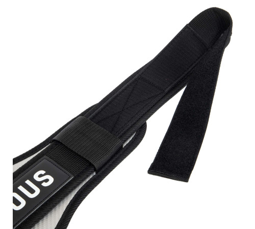 Пояс атлетичний текстильний EZOUS CARBON FIBER BELT WITH WAIST PAD спинка-16см розмір S-L чорний