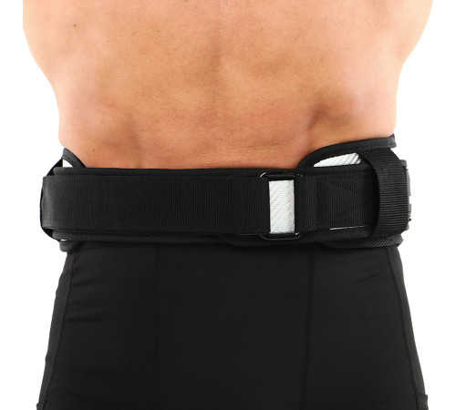 Пояс атлетичний текстильний EZOUS CARBON FIBER BELT WITH WAIST PAD спинка-16см розмір S-L чорний