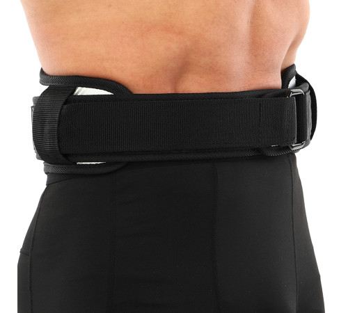 Пояс атлетичний текстильний EZOUS CARBON FIBER BELT WITH WAIST PAD спинка-16см розмір S-L чорний