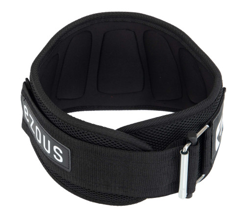Пояс атлетичний текстильний EZOUS TRAINING BELT 2.0 спинка-17см розмір S-L чорний
