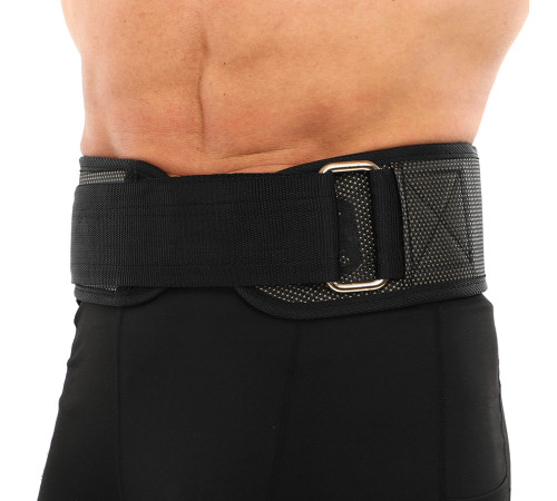 Пояс атлетический текстильный EZOUS HARBINGER POWER BELT спинка-20см размер S-L черный