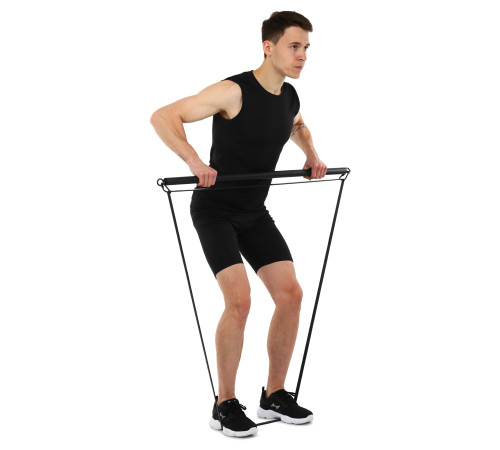 Палиця-тренажер PORTABLE RESISTANCE WEIGHT BAND BAR EZOUS чорний-фіолетовий