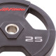 Блины диски полиуретановые с тройным хватом и металлической втулкой LIFE FITNESS 51мм 25кг черный