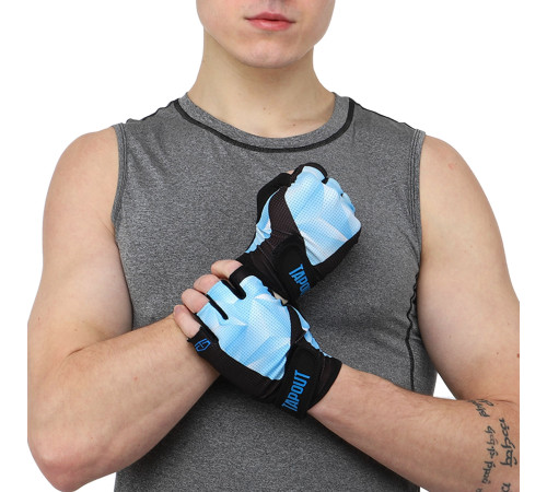 Перчатки спортивные TAPOUT M-XL черный-синий