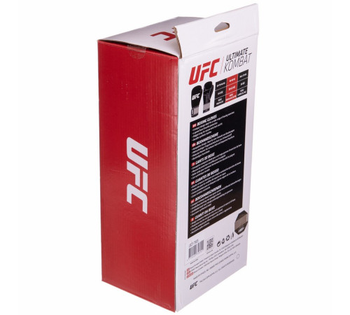 Рукавиці боксерські на липучці PU UFC Boxing 10 унцій чорний