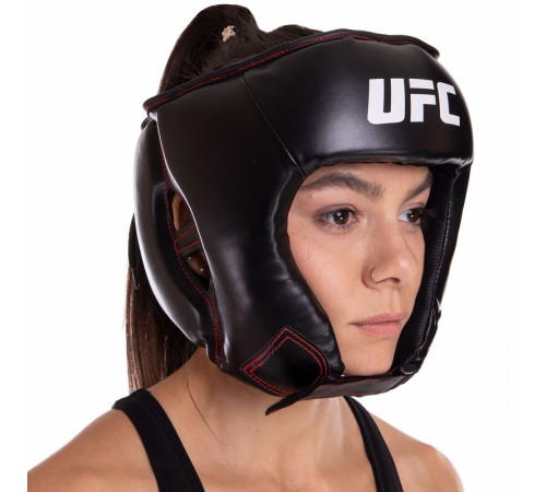 Шолом боксерський відкритий PU UFC чорний