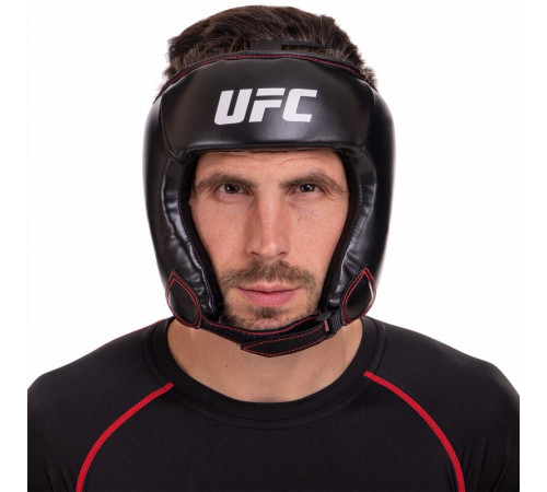 Шолом боксерський відкритий PU UFC чорний