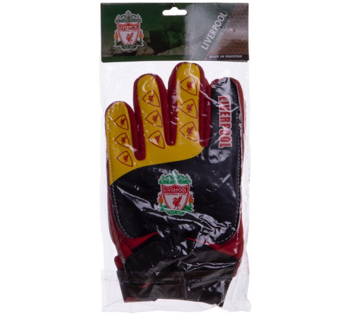 Перчатки вратарские детские BALLONSTAR с символикой футбольного клуба LIVERPOOL размер 4-8 красный-желтый