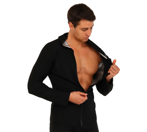 Кофта для схуднення з ефектом сауни HEATOUTFIT M-4XL чорний