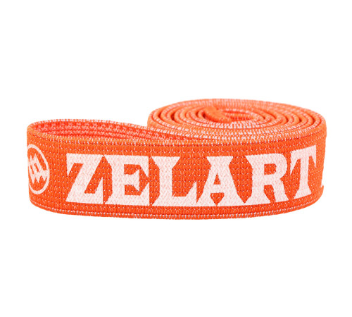 Резинка тканевая для упражнений лента сопротивления LOOP BANDS Zelart L оранжевый