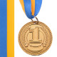 Медаль спортивна зі стрічкою SP-Sport CELEBRITY ø4,5см золото, срібло, бронза