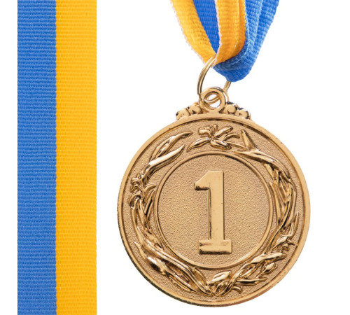 Медаль спортивна зі стрічкою SP-Sport GLORY ø4,5см золото, срібло, бронза